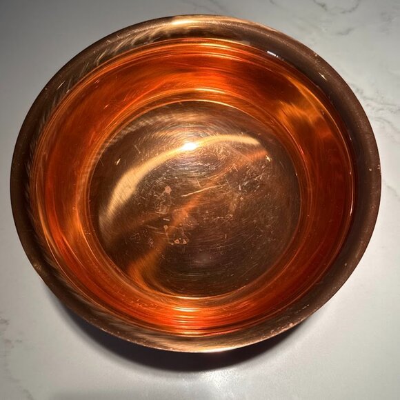 Vintage MCM Large Copper Bowl with Foot by Coppercraft Guild, Taunton Mass - Picture 4 of 10